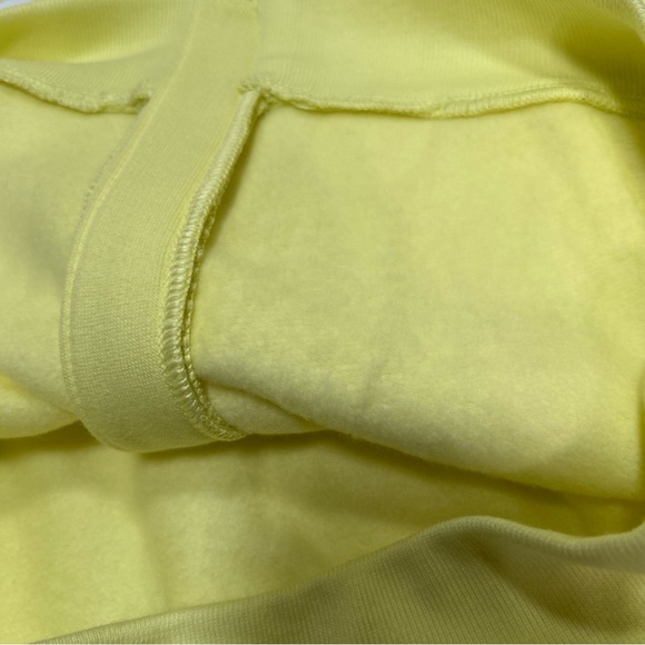 Happy Nation Big Girl Highlighter Yellow Fleece Lined Zip Hoodie Pockets Medium - Picture 7 of 8